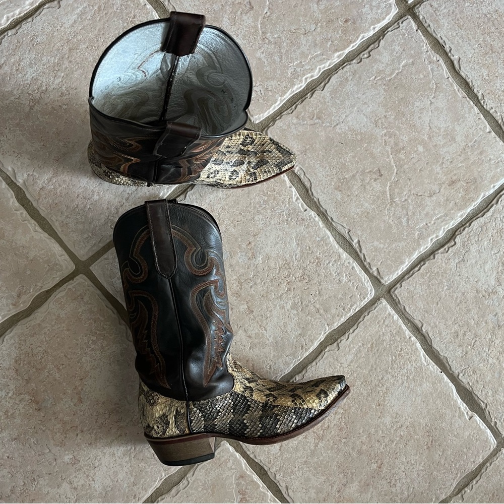 Cowtown Men's Rattlesnake Cowboy Boot - Size